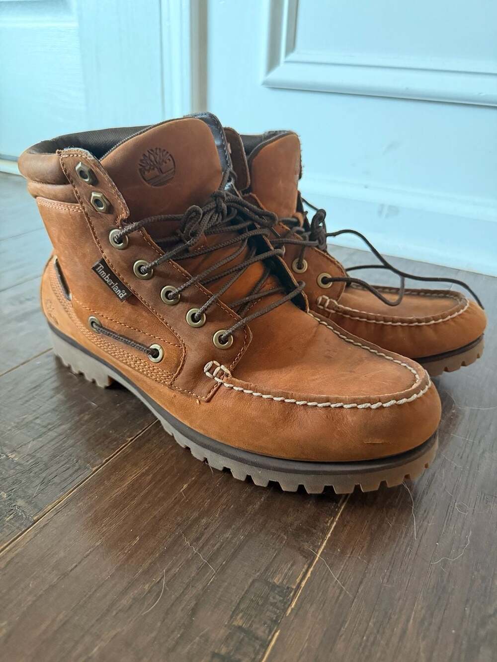 Timberland Oakwell 7-Eye Moc-Toe Brown Nubuck Hiking Boots